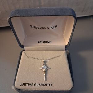 Sterling Silver Cross Pendant Necklace